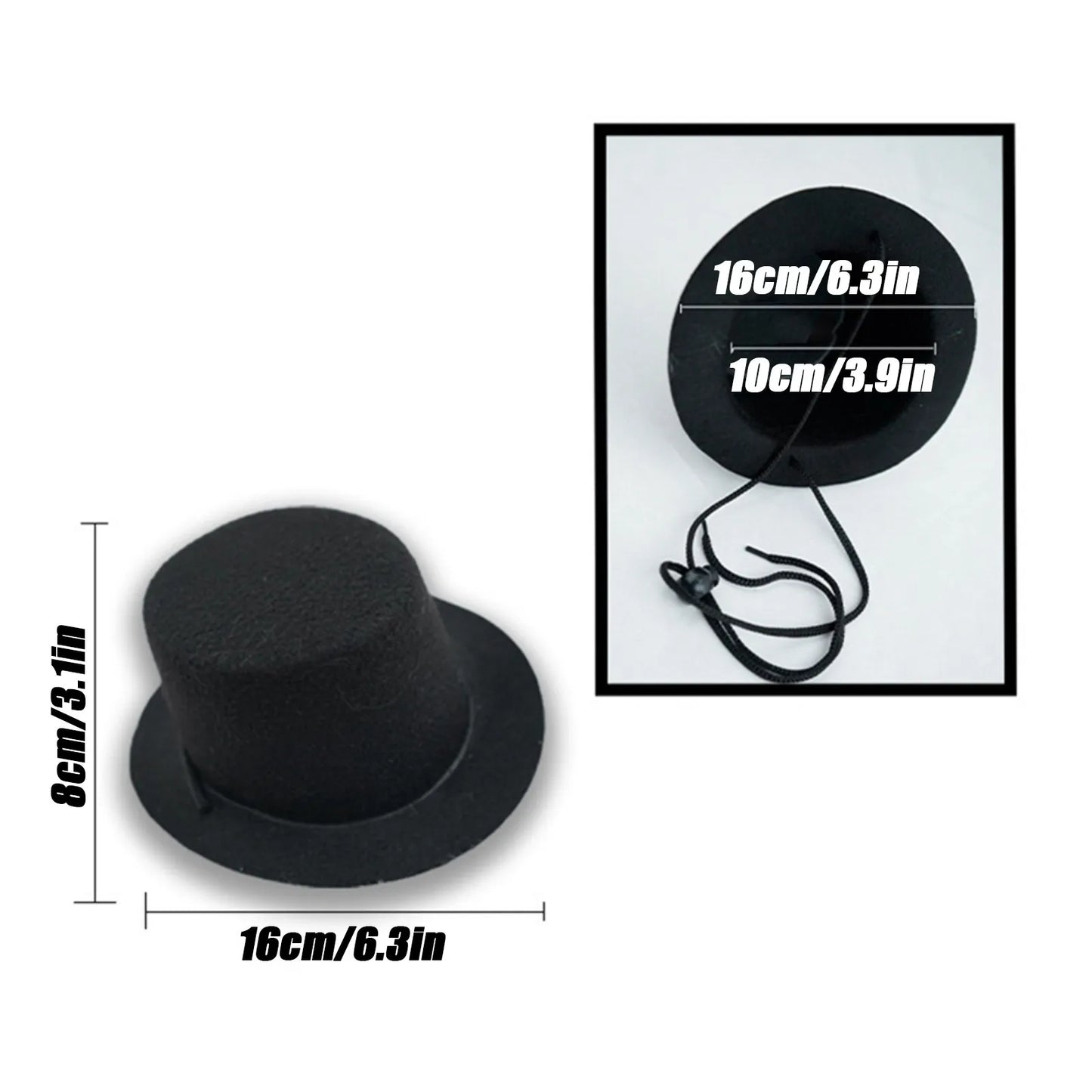 Festival Dog Hat Dogs Cat Wedding Party Gentleman Hats Caps For Puppy Kitten Headwear Pet Halloween Photo Prop Top Hat Accessory