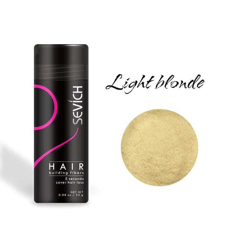 Sevich Hair fiber Spray 25g Keratin Hair Building Fibers Regrowth Powder Hair Root Cover Up Thickening Hair Loss Concealer Spray