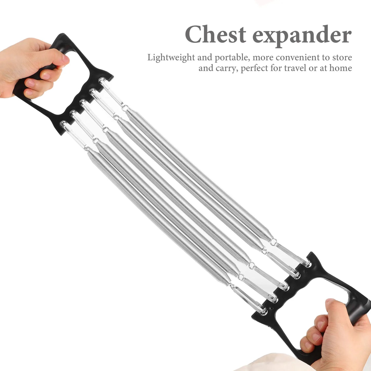 5Pcs Plastic Handle Spring Puller Chest Expander Adjustable Grip Strength Trainer Fitness Supplies Resistance Bands Workout
