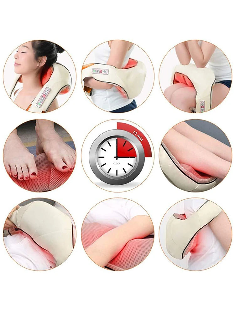 Home Neck Massager, Shiatsu Portable Shoulder Massager For Tissue Relief And Muscle Relaxation, Suitable For Multiple Scenarios