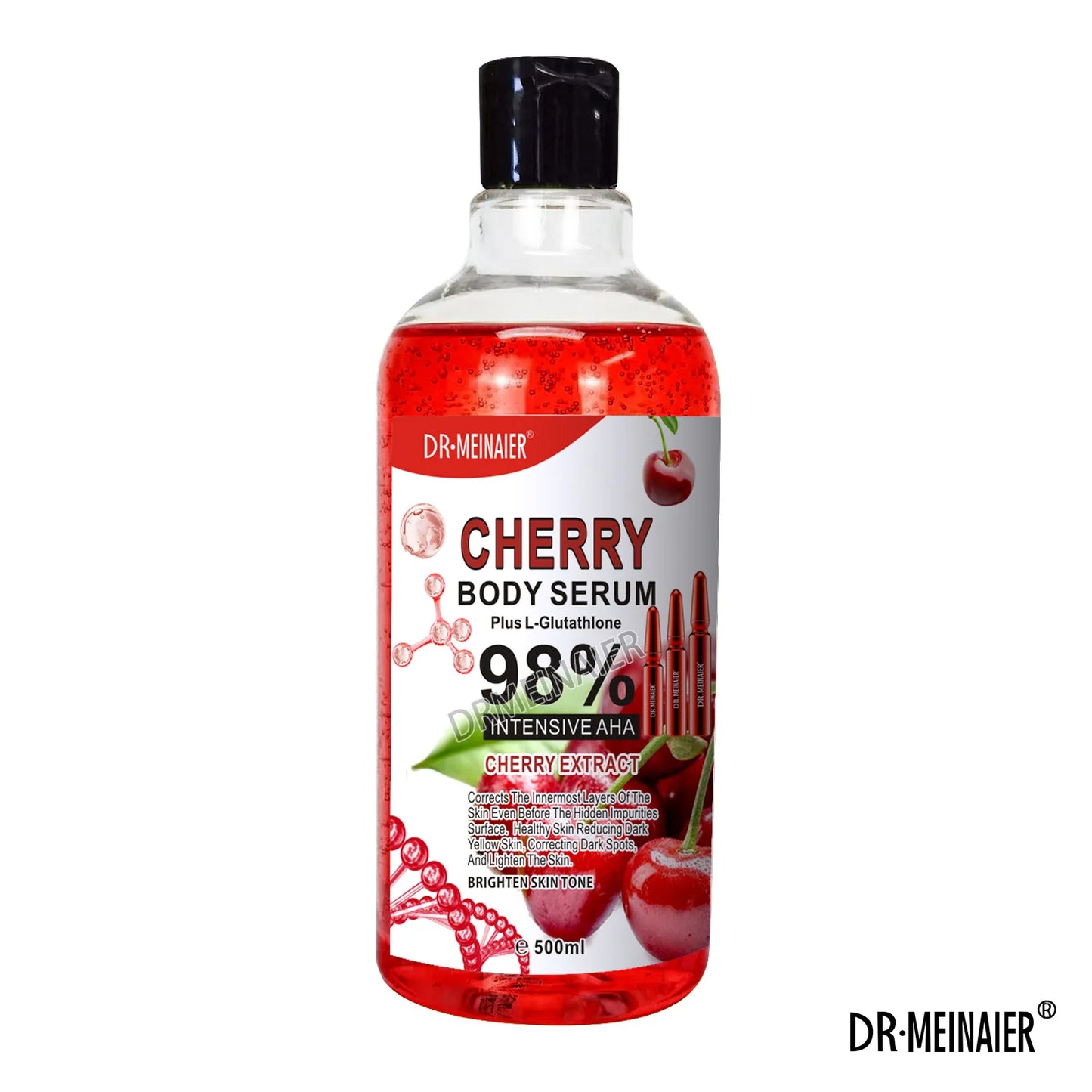 500ML Vitamin C AHA HYALURONIC& NICOTINAMIDE Face Serum Moisturizing Lightening Body Cream Honey&Almonds