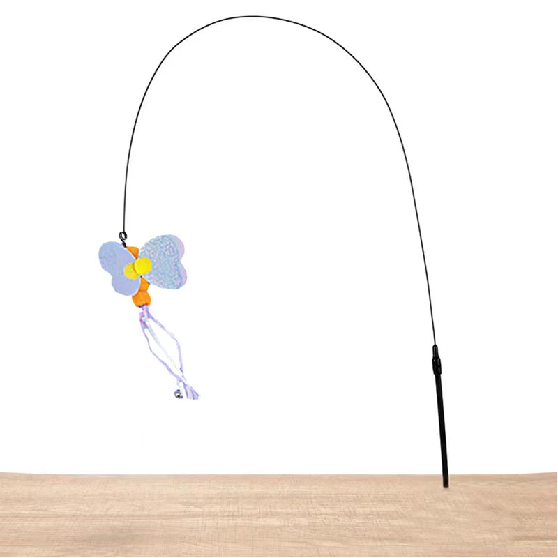 Powerful suction cup wire long rod plush cat stick cat toy self-exciting and relieving boredom and biting pet toy