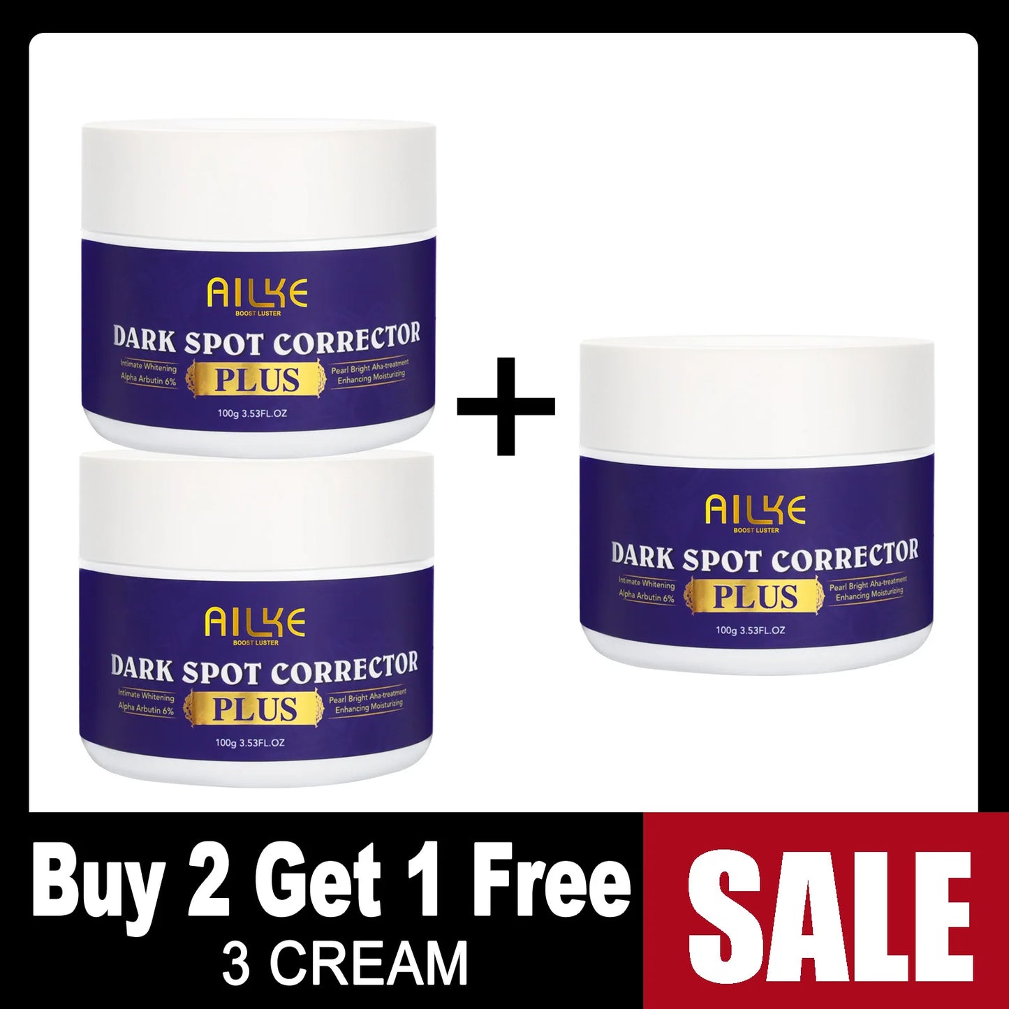 AILKE Glutathione PLUS Skin Care Set, Advanced Lightening Lotion, Moisturizes Softens Skin, Skin Bleaching Kit for Men, Women