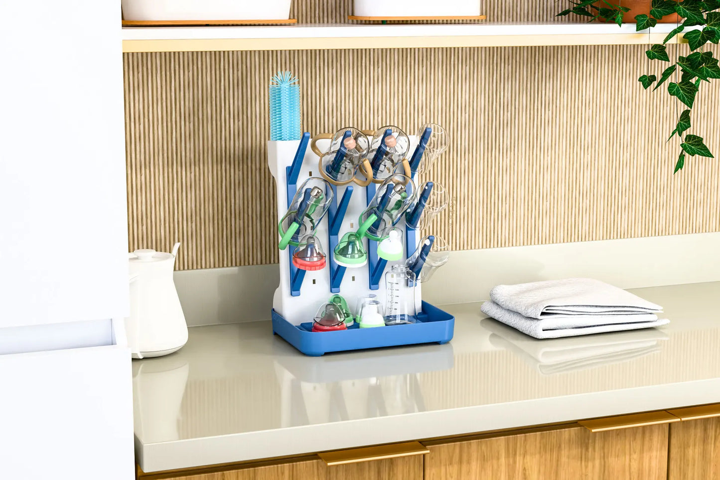 Baby Bottle Drying Rack Vertical Bottle Dryer Rack Holder Organizer Space Saving Standing Drying Rack for Baby Bottles and Cup