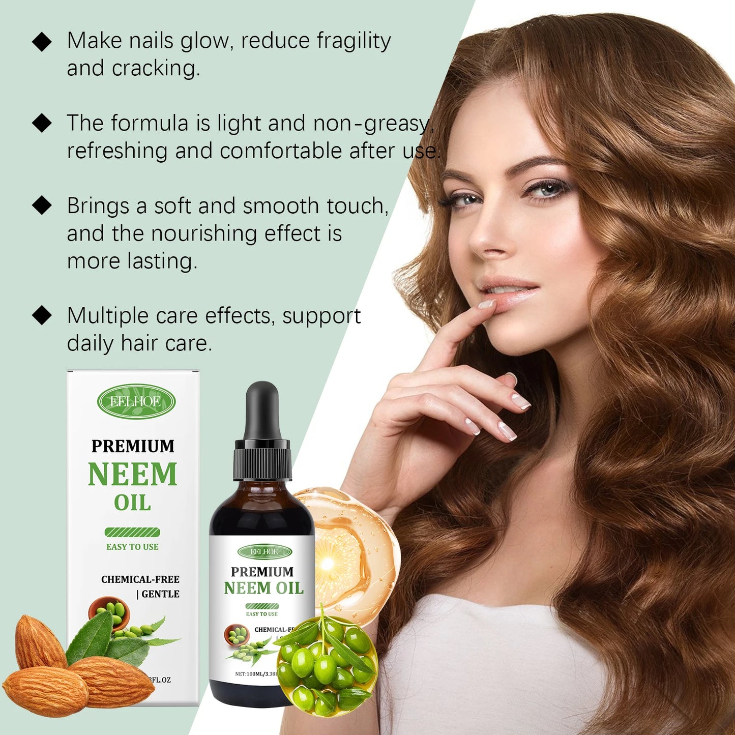 USDA Certified Organic Neem Oil (4 Ounce) 100% Pure Natural Oil, Hair Growth, Skin & Body Care,ails, Acne, Anti-Aging Moisturize