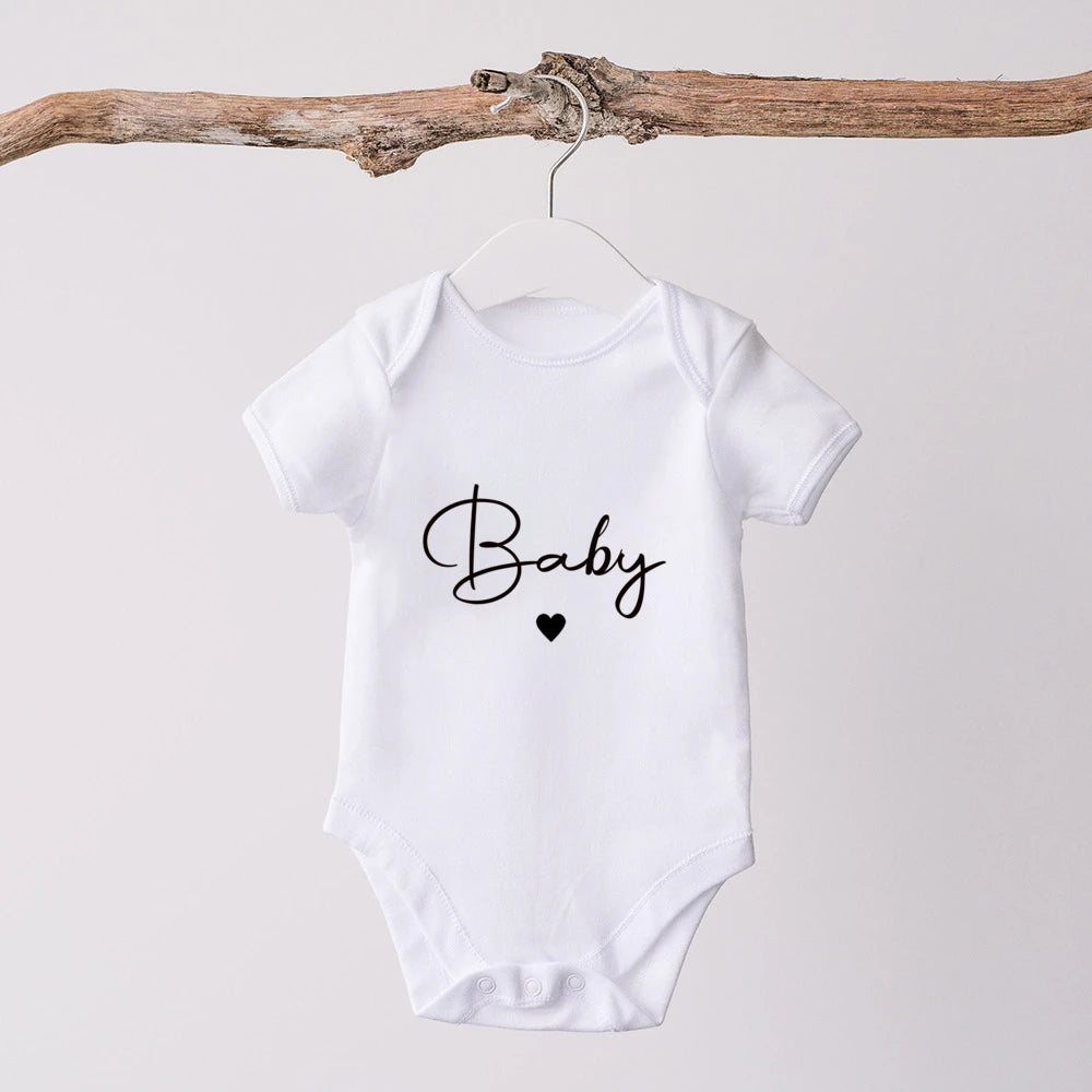 Daddy/Mommy/Sister/Brother/Baby Print Family Matching Outfits Short Sleeve Casual Family Outfit Summer Matching Set Clothing