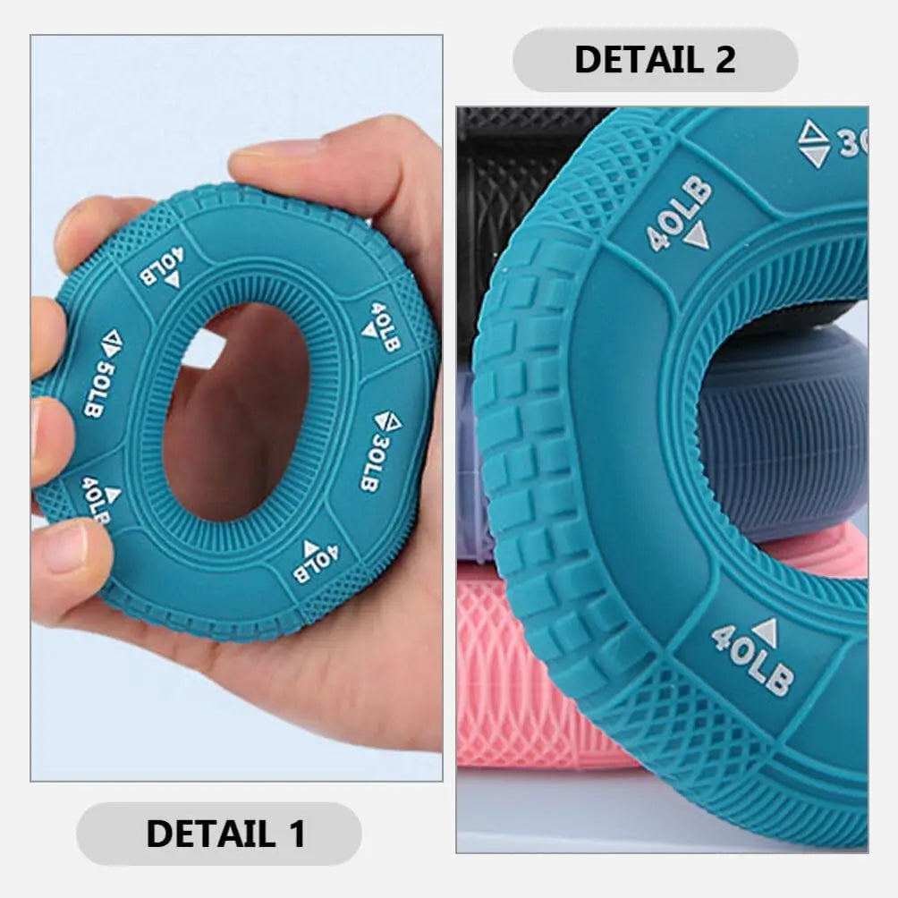 Octagonal Grip Ring Resistance Silicone Hand Exerciser Arm Strength Training Equipment Non-Slip Home Gym Fitness Workout Tool