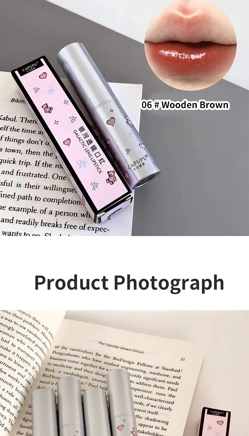 Solid lip gloss lipstick Mirror hydrating moisturizing moisturizing long-lasting and non-fading lipstick high appearance level