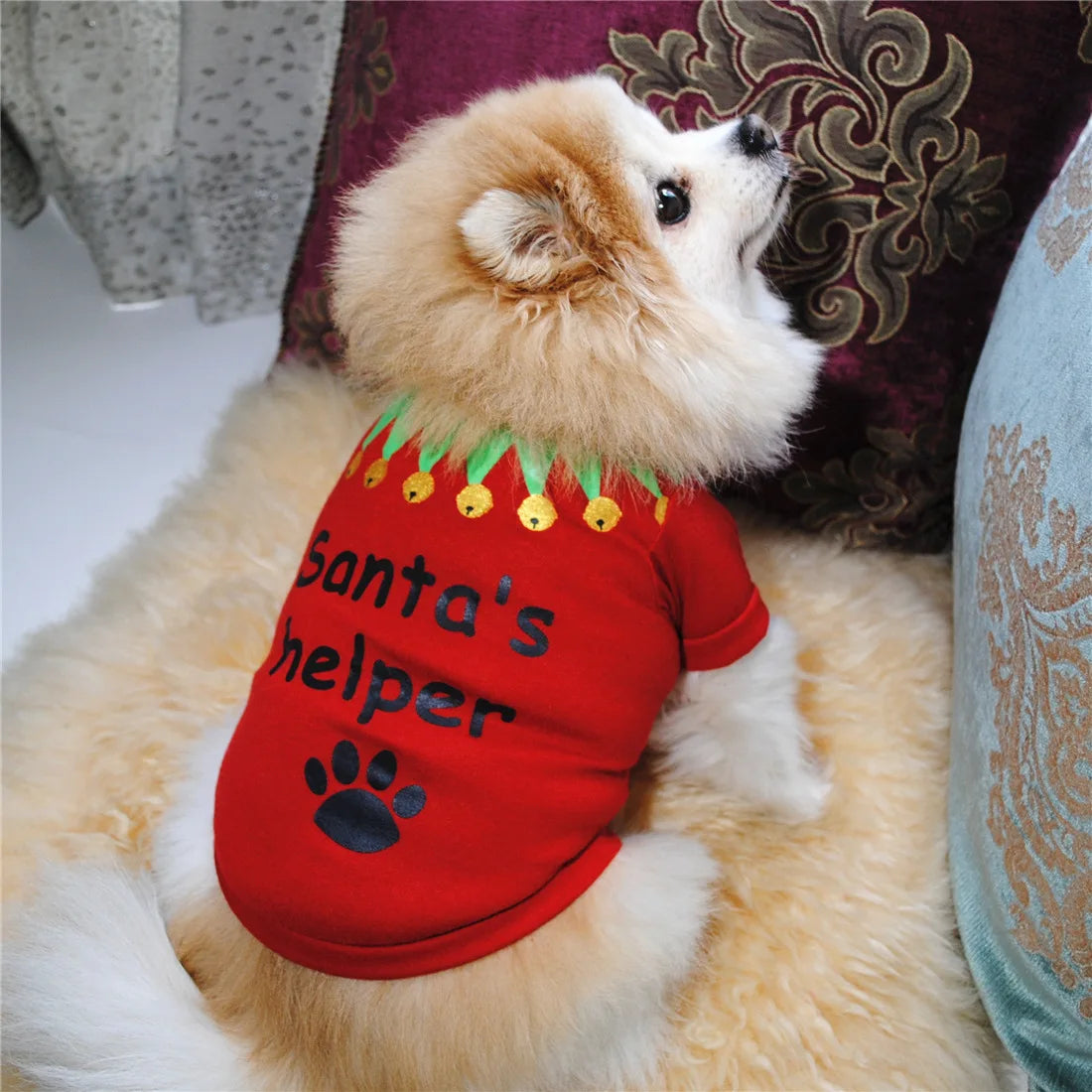 Christmas Dog Clothes New Year Pets Dogs Clothing For Small Medium Dogs Costume Chihuahua Pet Shirt Warm Dog Clothing Yorkshire