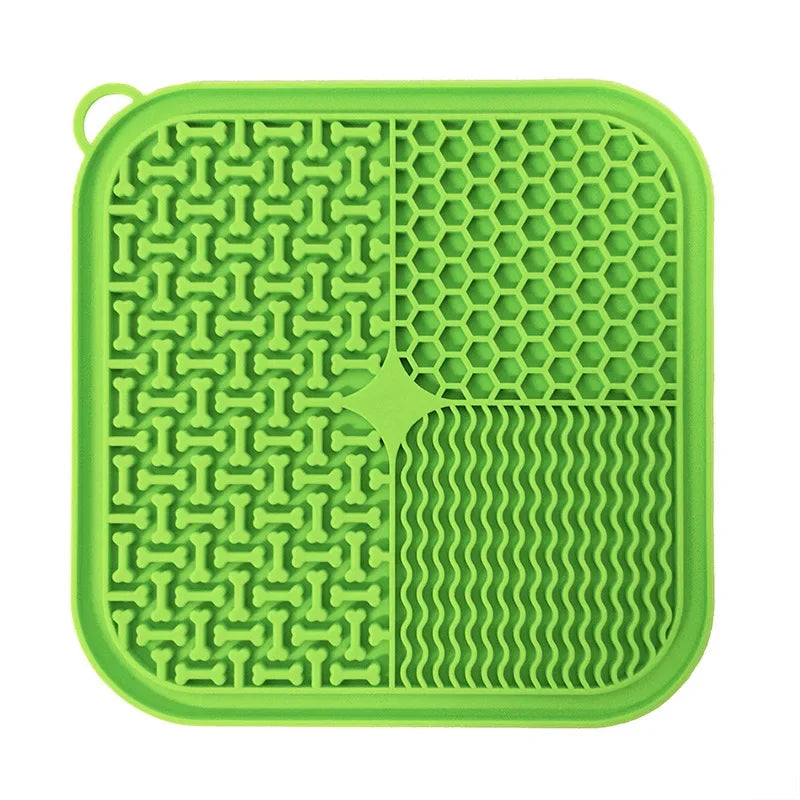 Cat Dog Slow Food Mat Pet Lick Silicone Mat Dog Feeder Supplies Suction Bowl Slow Food Mat Cats Dogs Feeding Supplies