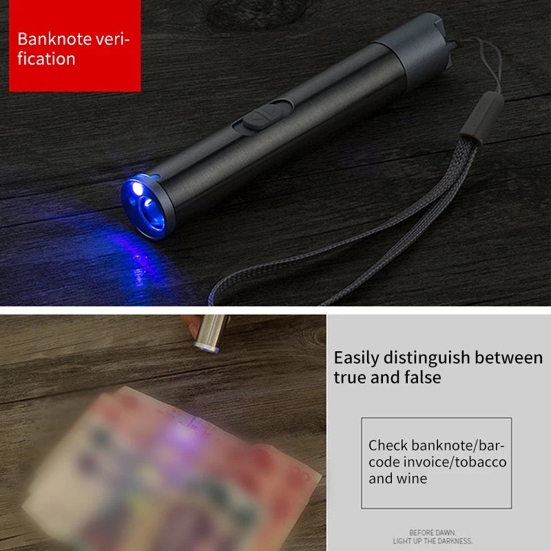 Pointers USB Charging Rechargeable 3-in-1 Flashlight Red Camping Lamp Multifunctional Toy UV Props Pet Training