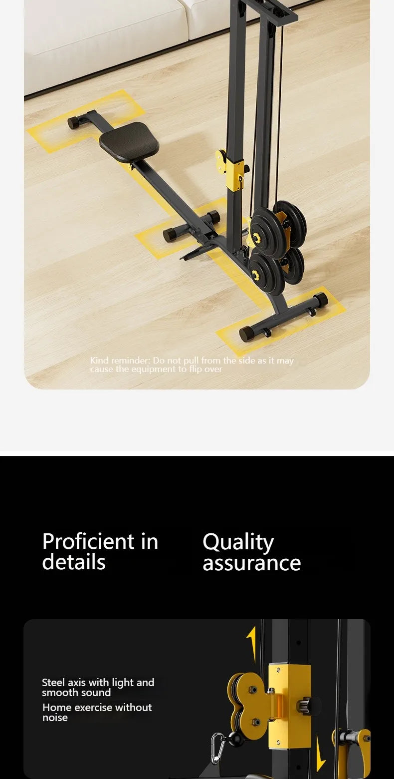 Multifunctional Rowing Machine, Fitness Equipment, High Pull Frame, dumbbell, Integrated Training Device