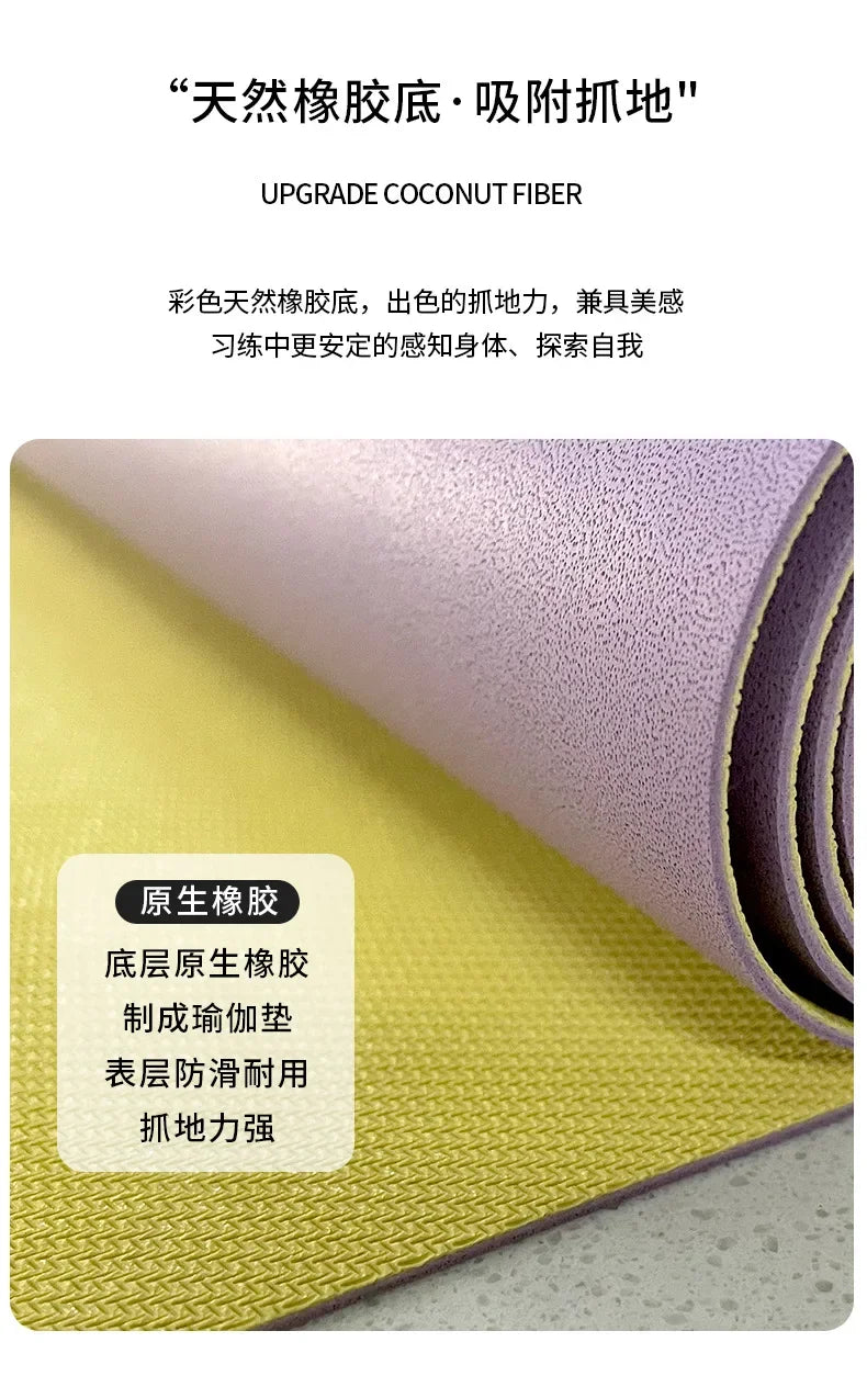 1.5mm Ultra-thin Pu Natural Rubber Yoga Mat Portable Foldable Professional Anti-slip Fitness Yoga Mat