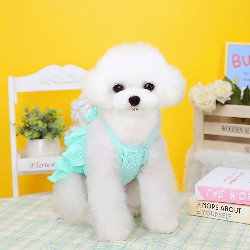 2023 Spring Pet Clothes Dog Princess Dresses Puppy Dress Pet Skirt Puppy Dog Princess Dresses for Small Medium Cat Costume Pug