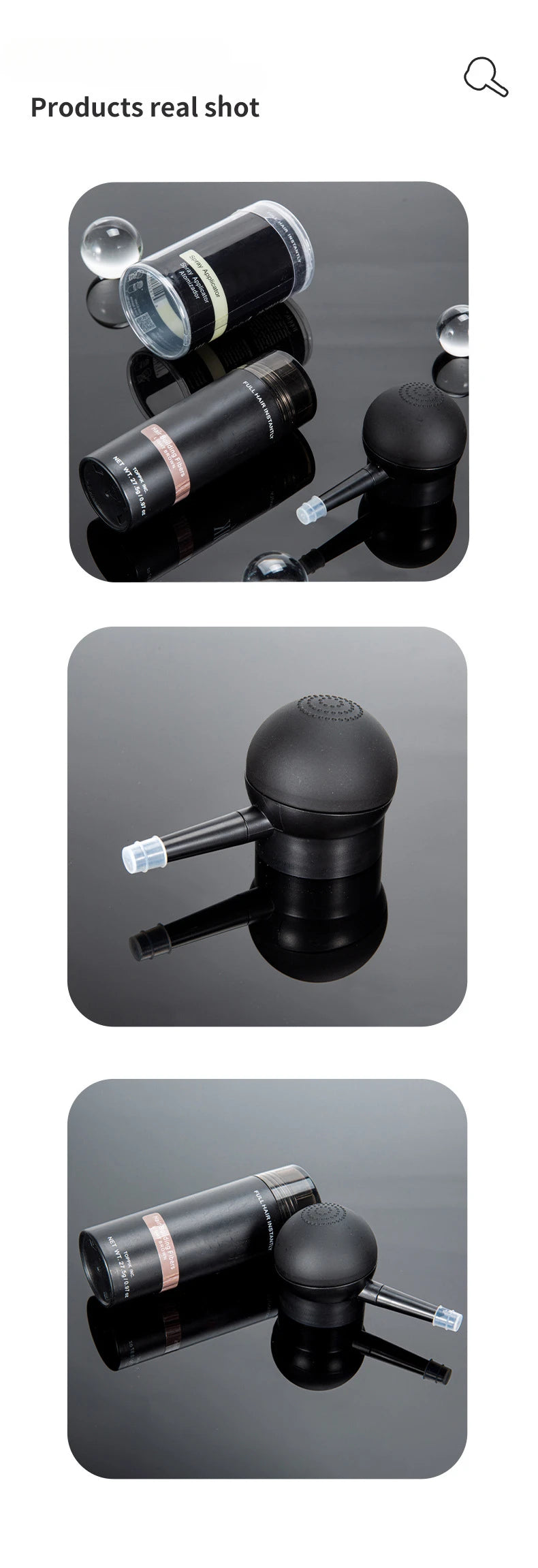 Nozzle Spray Applicator Pump Tool and Sevich Easy Usage Hair Building Fiber Powders New Package for T-27.5g Bottle