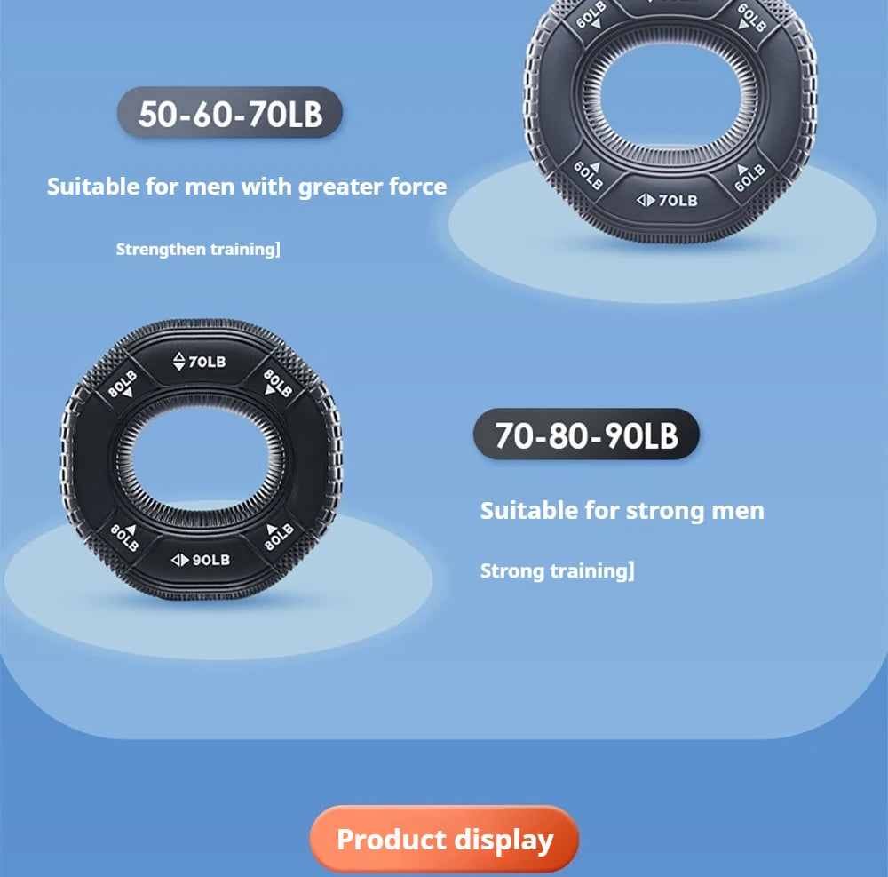 Octagonal Grip Ring Resistance Silicone Hand Exerciser Arm Strength Training Equipment Non-Slip Home Gym Fitness Workout Tool