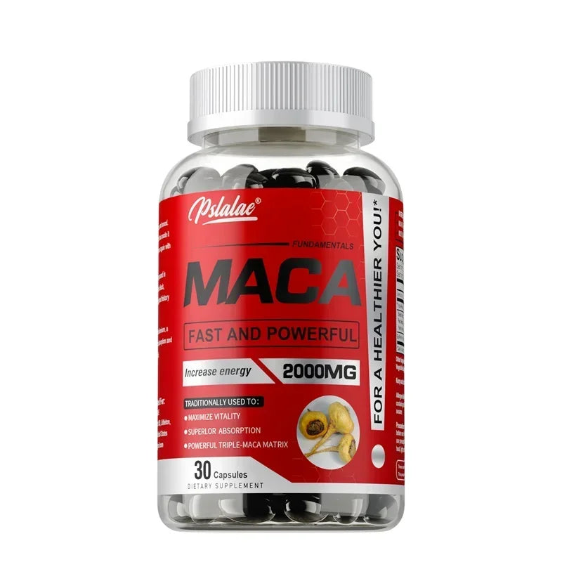 Maca Root Capsules - Improves Vitality and Performance, Enhance Energy, Builds Muscle and Strength