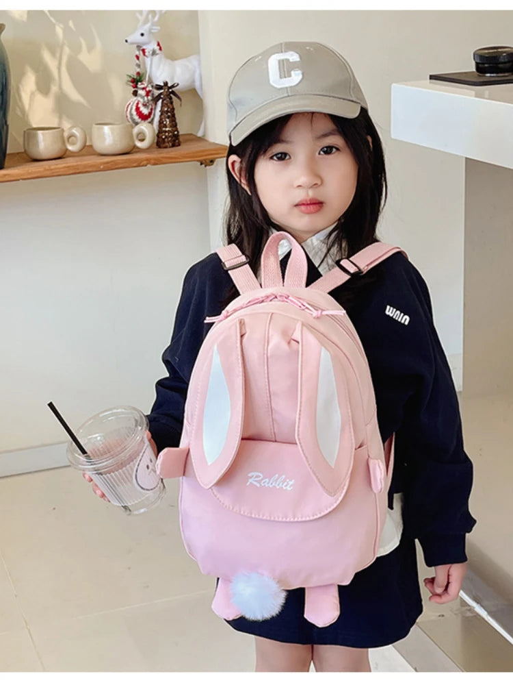 Personalized Custom name Embroidered Newborn letter Nursery Baby Rabbit Backpack School Children bag Gifts Bunny