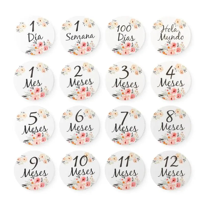8pc/set Wooden Baby Milestone Card For Newborn Cute Cloud Shape Photography Props Accessories Month Cards Sticker Newborn Gifts