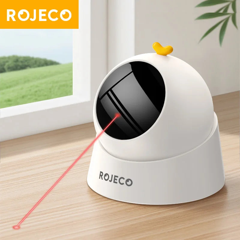 ROJECO Automatic Cat Laser Toy Interactive Adjustable Mode Electric Cat Toy For Kitty Dog Indoor Smart Teasing Laser Cat Toys