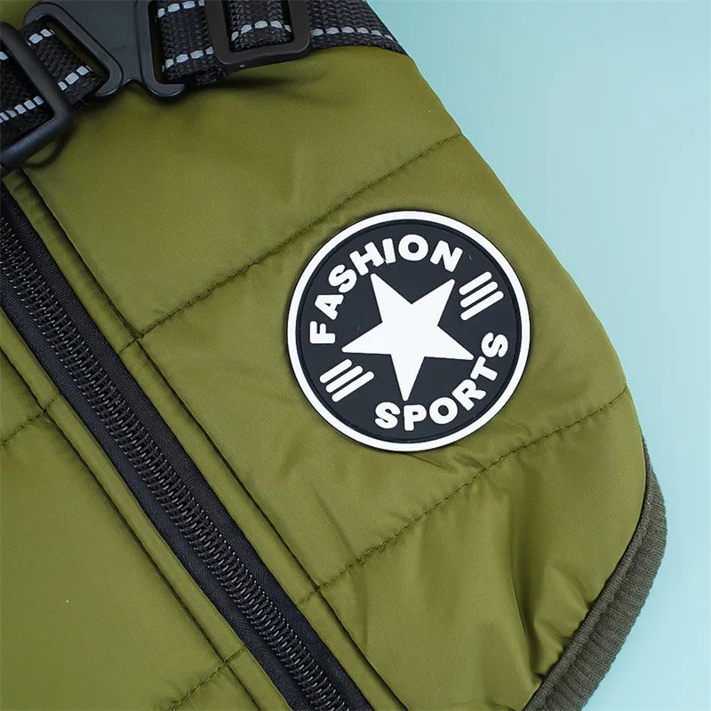 Pet Dog Coat with Harness Winter Cat Waterproof Coat Zipper Dog Jacket with Reflective Harness for Smal Medium Large Dogs