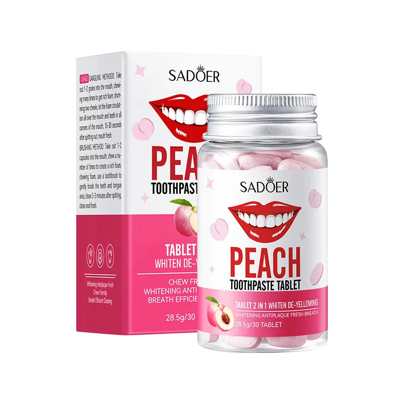 Sakura Flavor Solid Toothpaste Tablets Healthier Teeth Gums Teeth Whitening Remove Smoke Stains Fresher Breath Oral Care