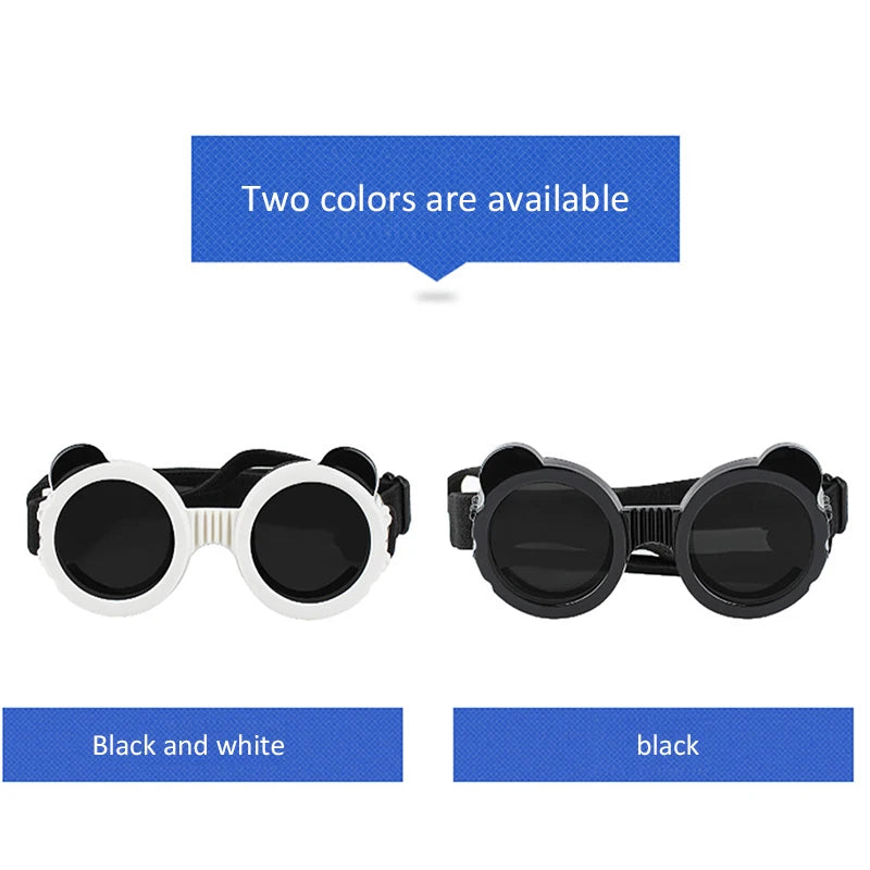 Dog Sunglasses Dog Goggles UV Protection Anti Wind/Dust Pet Eye Wear Protection with Adjustable Strap for Small or medium Dogs