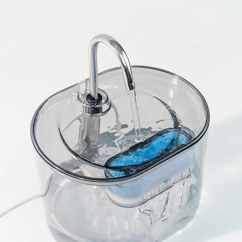 Cats Water Fountain Automatic Filter Cats Fountain With Stainless Steel Faucet Silent Water Pump Pet Cats Dog Water Dispenser