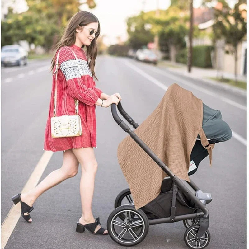 Cotton Mother Cape Blanket Nursing Apron Carseat Stoller Cover Lactation Maternity Clothes for Baby Breastfeeding Accessories