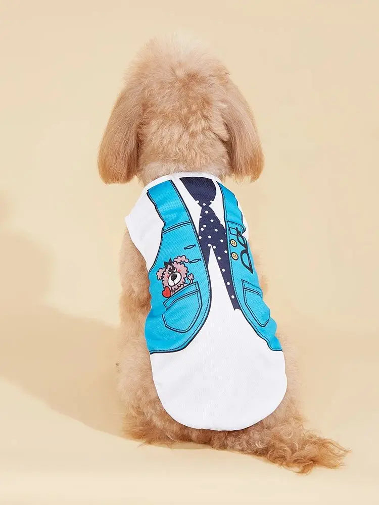 Summer Small Dog Clothes Pets Clothing Cartoon Dog Shirt Chihuahua Tshirt Puppy Vest Yorkshire Terrier Pet Clothes Ropa Perro