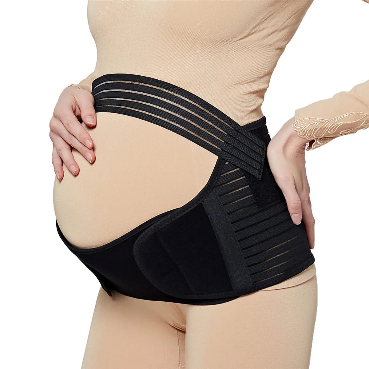 Breathable Adjustable Maternity Support Belt for Mid-to-Late Pregnancy, Stabilizing Belly Wrap for Back Support