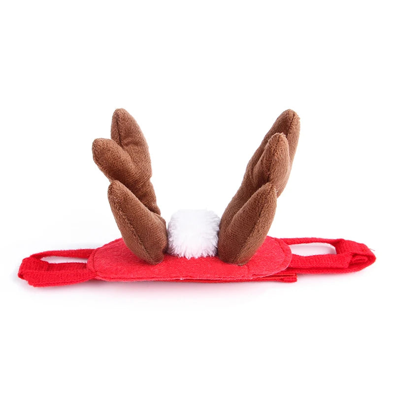 Cute Pet Christmas Ornaments Winter Plush Xmas Hat Scarf Headwear Cats Dogs Santa New Year Cosplay Costume Pet Accessories