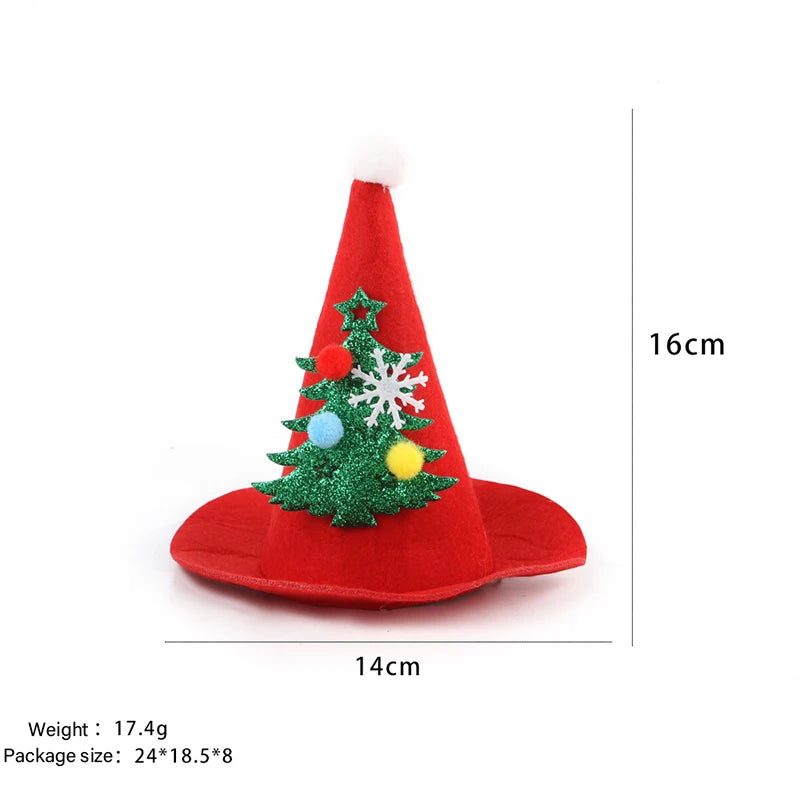 Pet Dog Cat Santa Hat Christmas Costume Accessories Small Dogs Cats Winter Warm for Holloween Holiday Christmas Party Photos