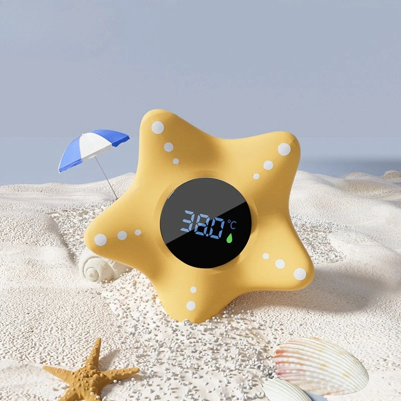 Baby Safe Bath Thermometer - Cute Floating Duck with LED Temp Display & Waterproof Alarm for Toddlers Bebe Banho