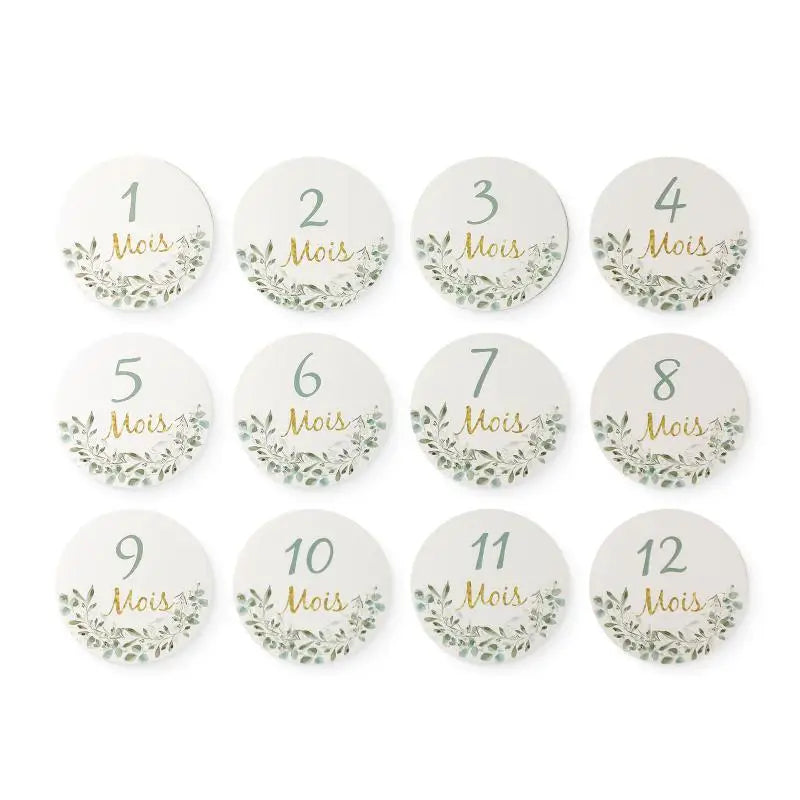 8pc/set Wooden Baby Milestone Card For Newborn Cute Cloud Shape Photography Props Accessories Month Cards Sticker Newborn Gifts