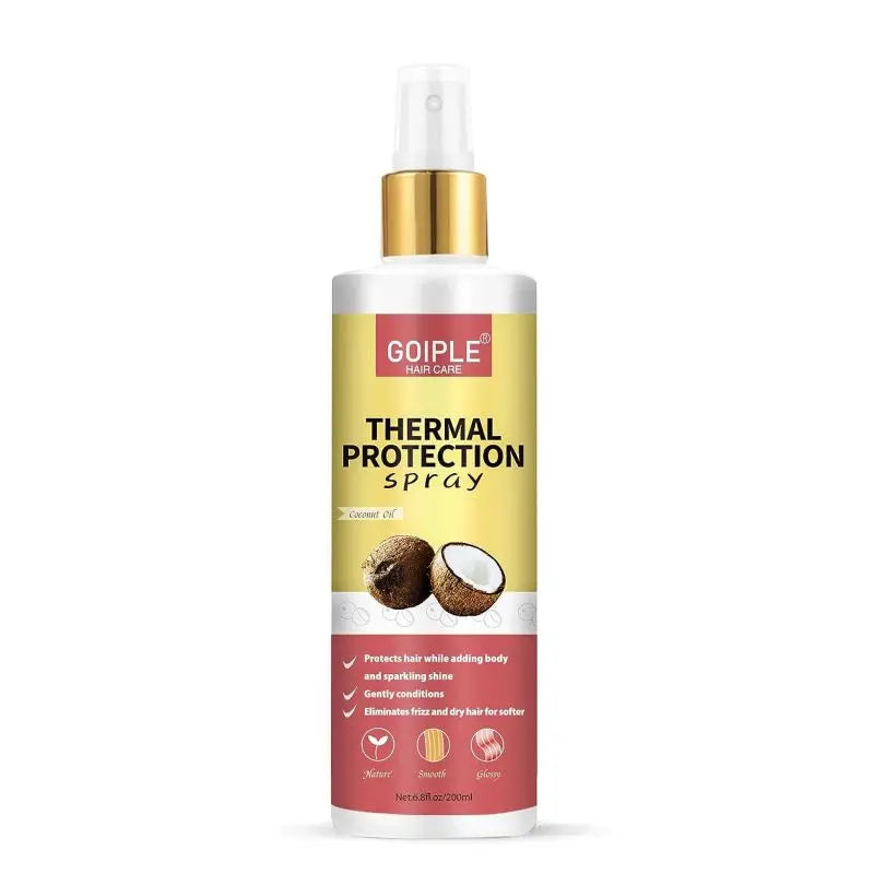 Heat Protection Spray Thermal Protector Serum Hair Growth Essential Oil Sleep Bonnet with Brush Moisturize Care Conditioner Set