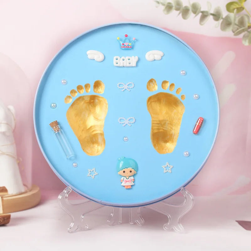 Baby Boy Girl Footprint Baby Care Air Drying Soft Clay DIY Babies Hand Foot Imprint Kit Casting Toys Print Pad Newborn Souvenir