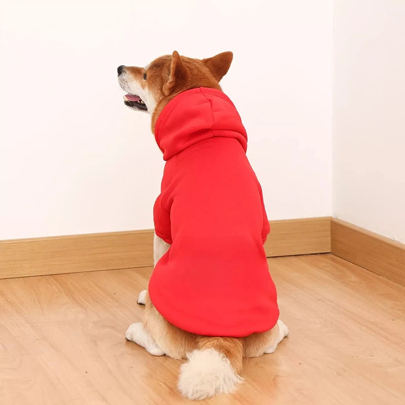 2021 Winter Pet Dog Clothes Dogs Hoodies Fleece Warm Sweatshirt Small Medium Large Dogs Jacket Clothing Pet Costume Dogs Clothes