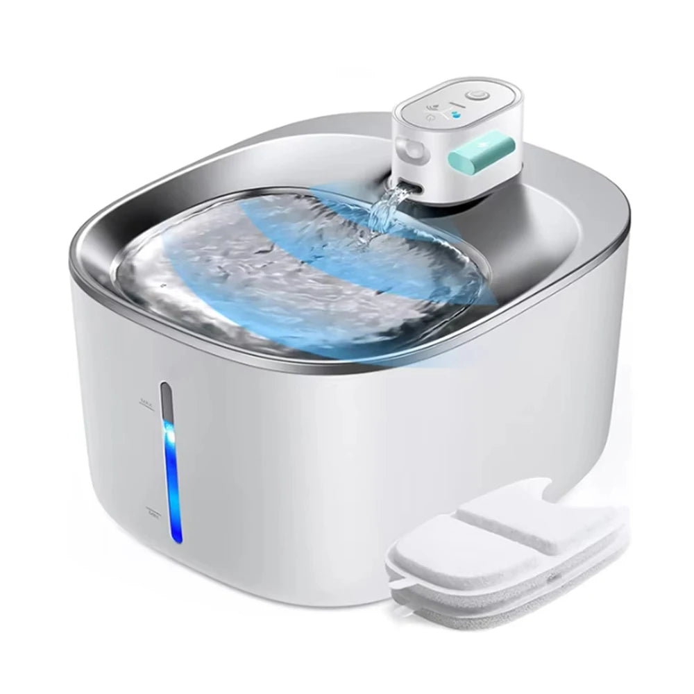 4L Wireless Cat Water Fountain 4000mAh Battery Operated,Ultra Quiet Pet Water Fountain with Motion Sensor for Cats Dogs Drinking