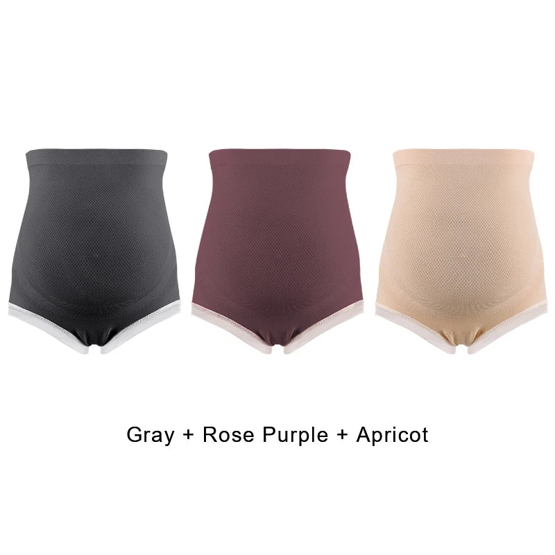 3PCS Maternity Panties High Waist Pregnant Panties Adjustable Belly Support Briefs for Pregnant Women Lace Solid Cozy Intimates