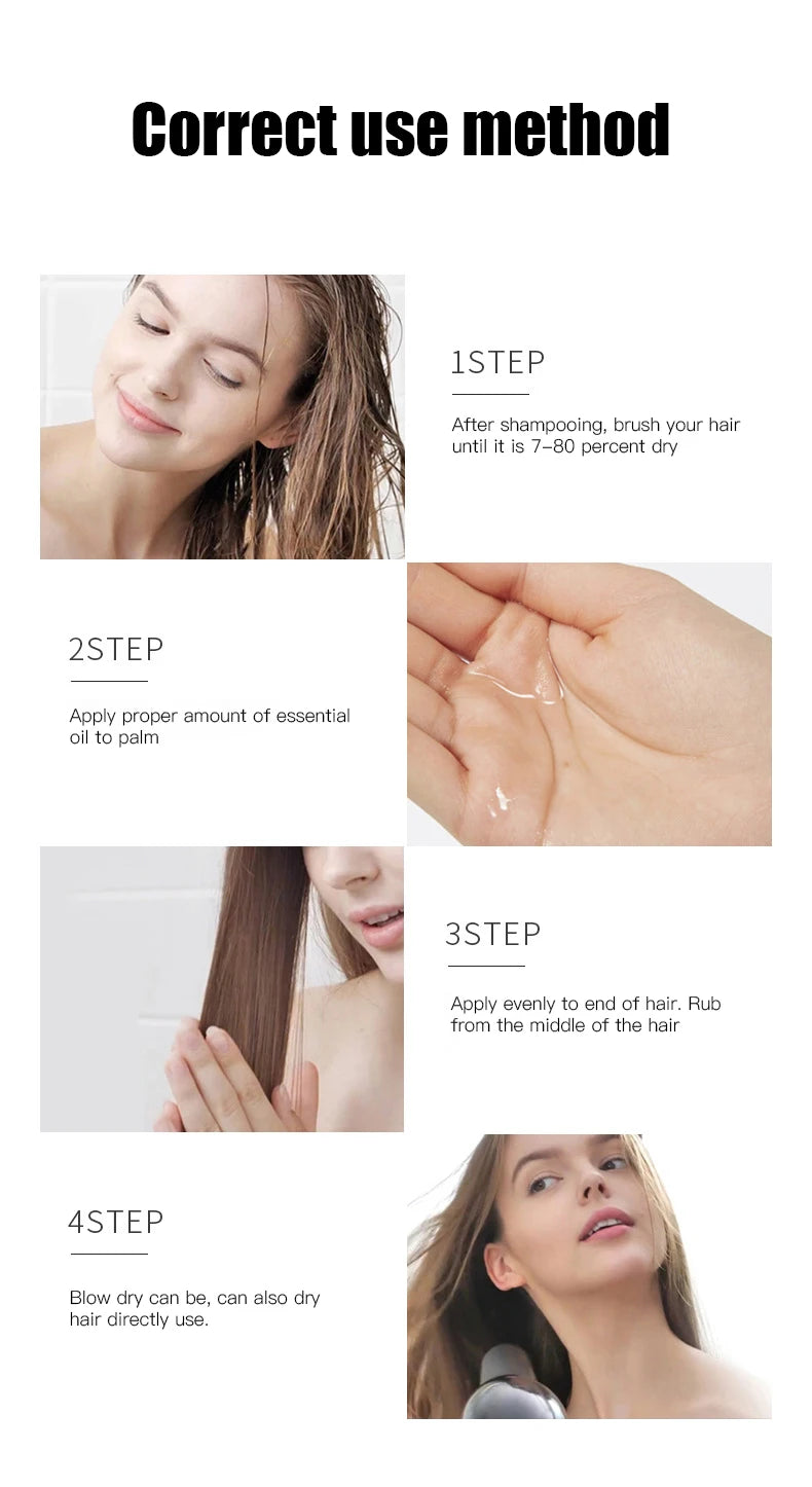 Hair & Scalp Care Essential Oil Treatment for Moisturizing Soft Hair Pure Argan Oil Dry Hair Repair Multi-functional