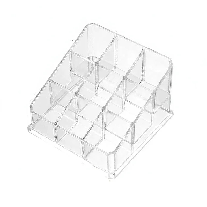 9/24 Grids Clear Acrylic Lipstick Box Makeup Organizer Storage Box Make Up Brush Organizer Display Holder Cosmetic Organizer Box