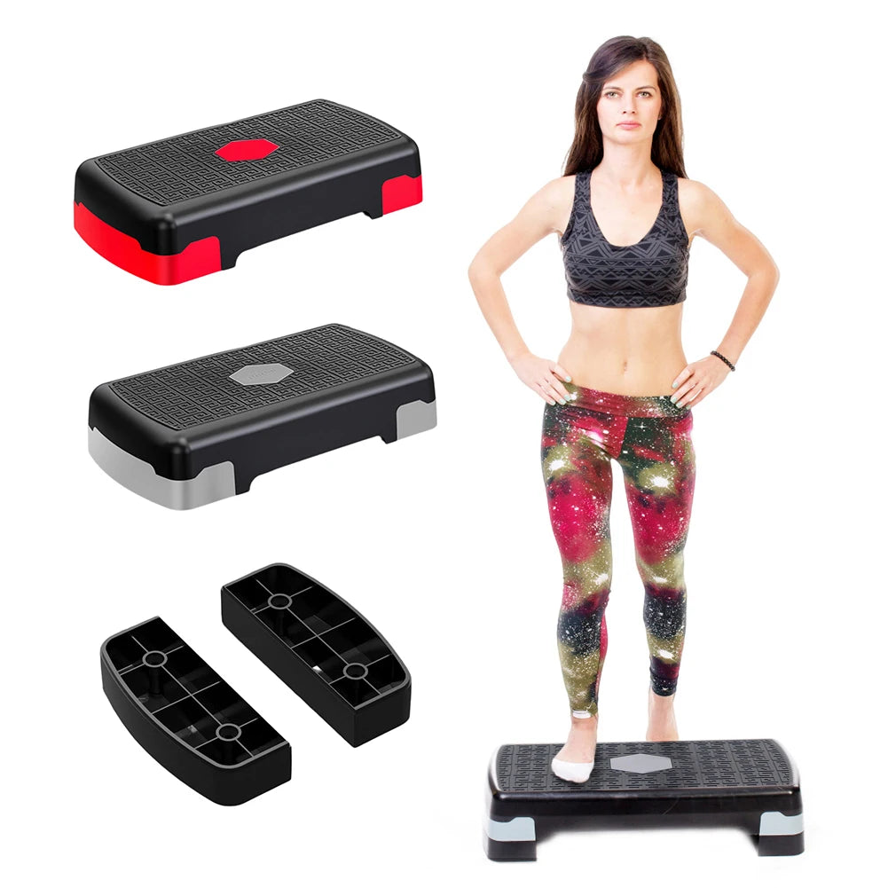 Gym Exercise Foot Pedal Mini Body Building Stepper Adjustable Non-slip Stable 200KG Load-bearing Portable Fitness Equipment