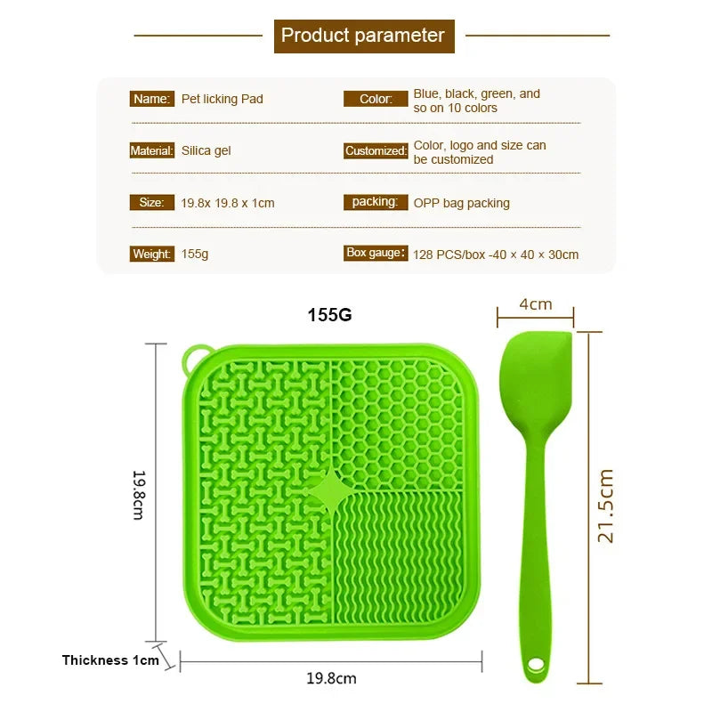 Cat Dog Slow Food Mat Pet Lick Silicone Mat Dog Feeder Supplies Suction Bowl Slow Food Mat Cats Dogs Feeding Supplies