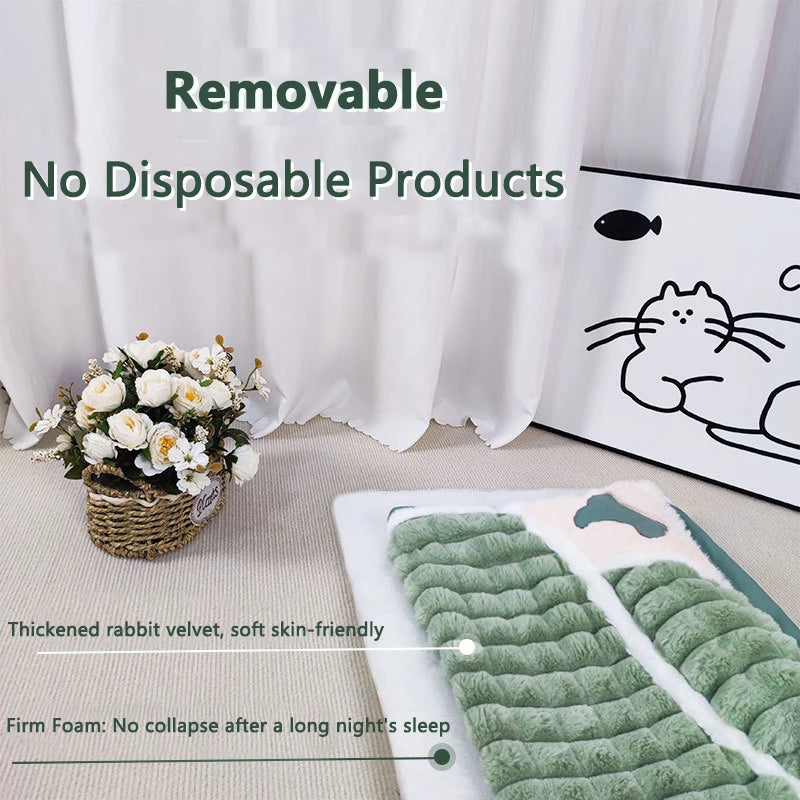 Winter Dog Bed Removable Washable Pet Dog Mat Sofa For Small Medium Large Dogs Cushion Protect Cervical Pet Mat