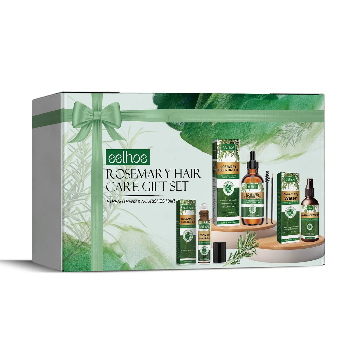 Rosemary Hair Care Set Contains Rosemary Hair Roller Hair Spray Essential Oil Nourish Hair Soft Fluffy Strong Moisturizing Root
