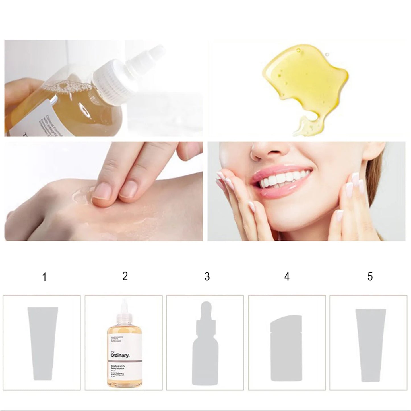 Professional Gentle Exfoliating Oil for All Skin Types - Dead Skin Removal, Acne & Fine Lines Treatment, Home Safe Peel