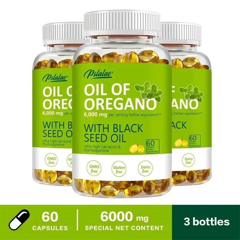 Oregano Oil Softgels - Balance Intestinal Flora, Promotes Digestion, Supports Gut, Digestive & Immune Health
