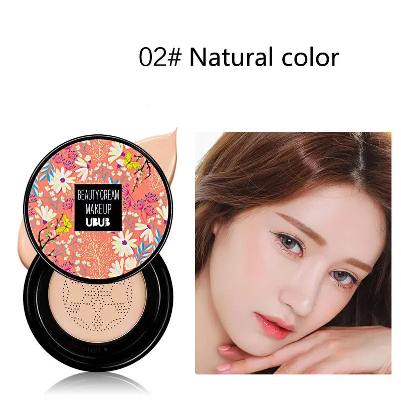 Mushroom Head Air Cushion CC Cream Foundation Moisturizing Long Lasting Face Comestics Natural Brighten Face Base Tone Make Up