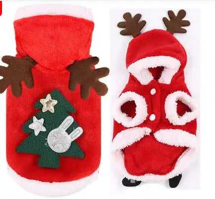 Christmas Dog Clothes for Small Medium Dogs Pet Costume Chihuahua Pets Hoodies Warm New Year Dog Clothing Yorkshire